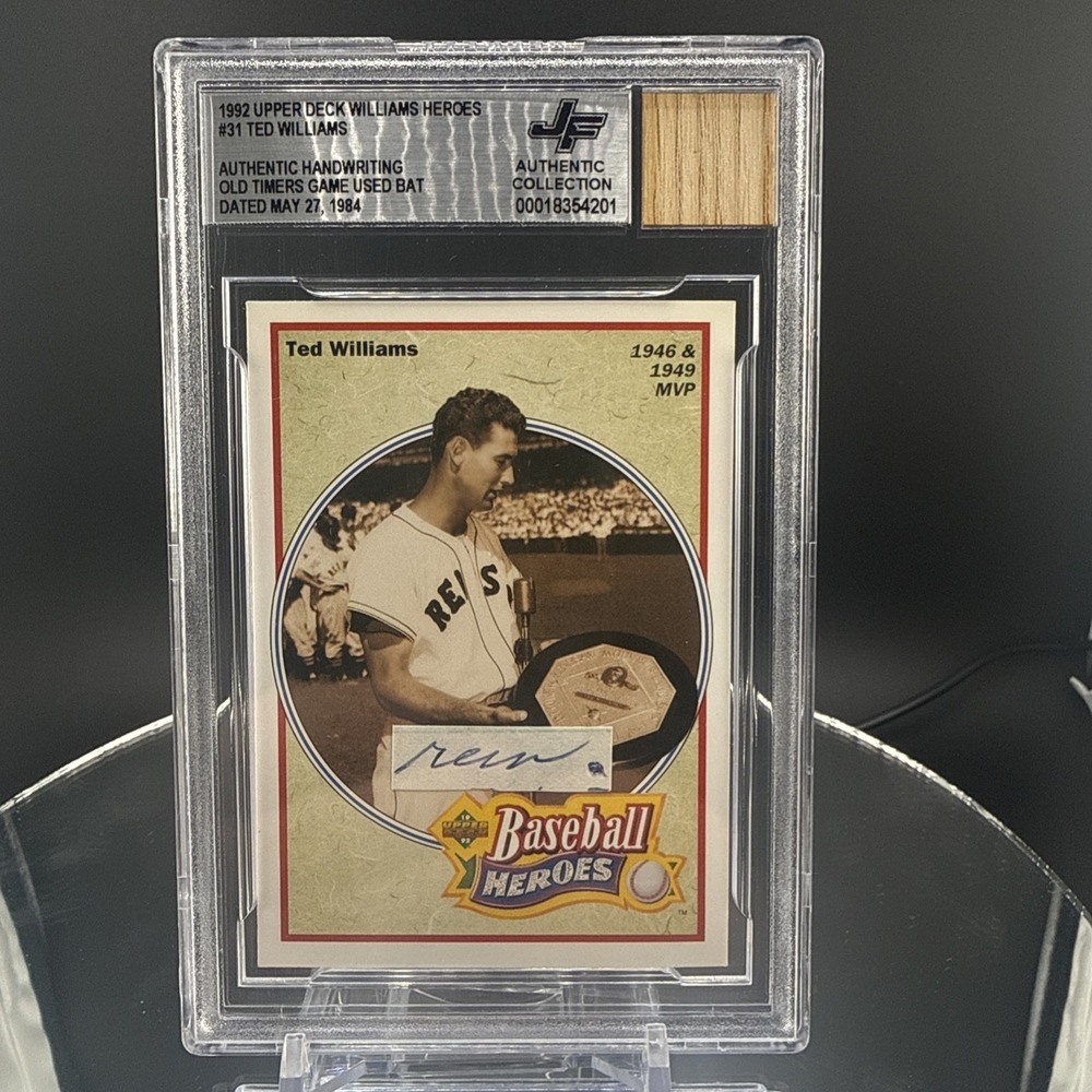 Ted Williams‎ 1984 Game Used Bat  Upper Deck #31/36 MVP Handwritten Word